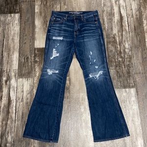 Vintage hi rise flare blue jeans American eagle
